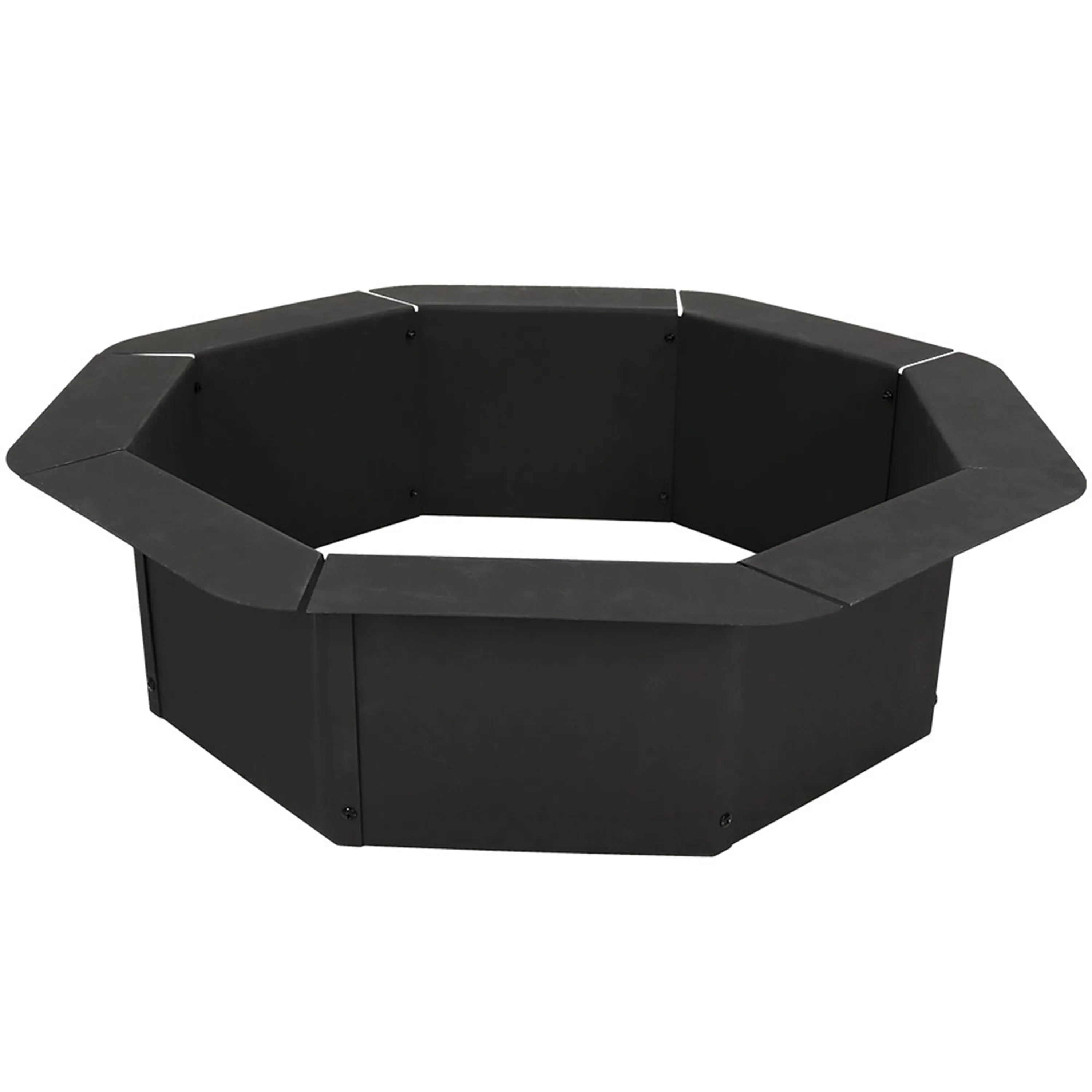 Sunnydaze Octagon Heavy-Duty Steel Fire Pit Ring - 30" Inside Diameter