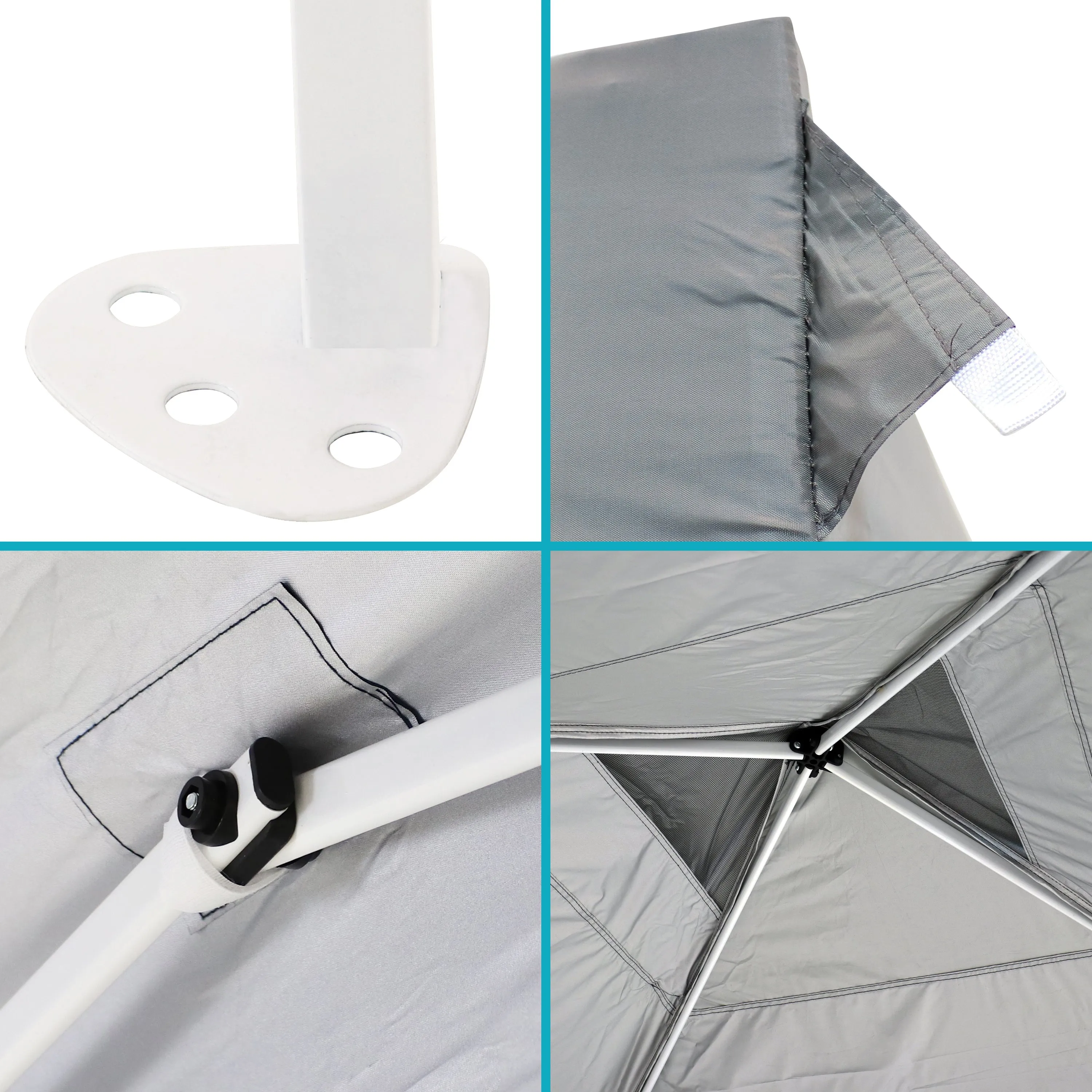 Sunnydaze Premium Pop-Up Canopy with Rolling Carry Bag and Sandbags