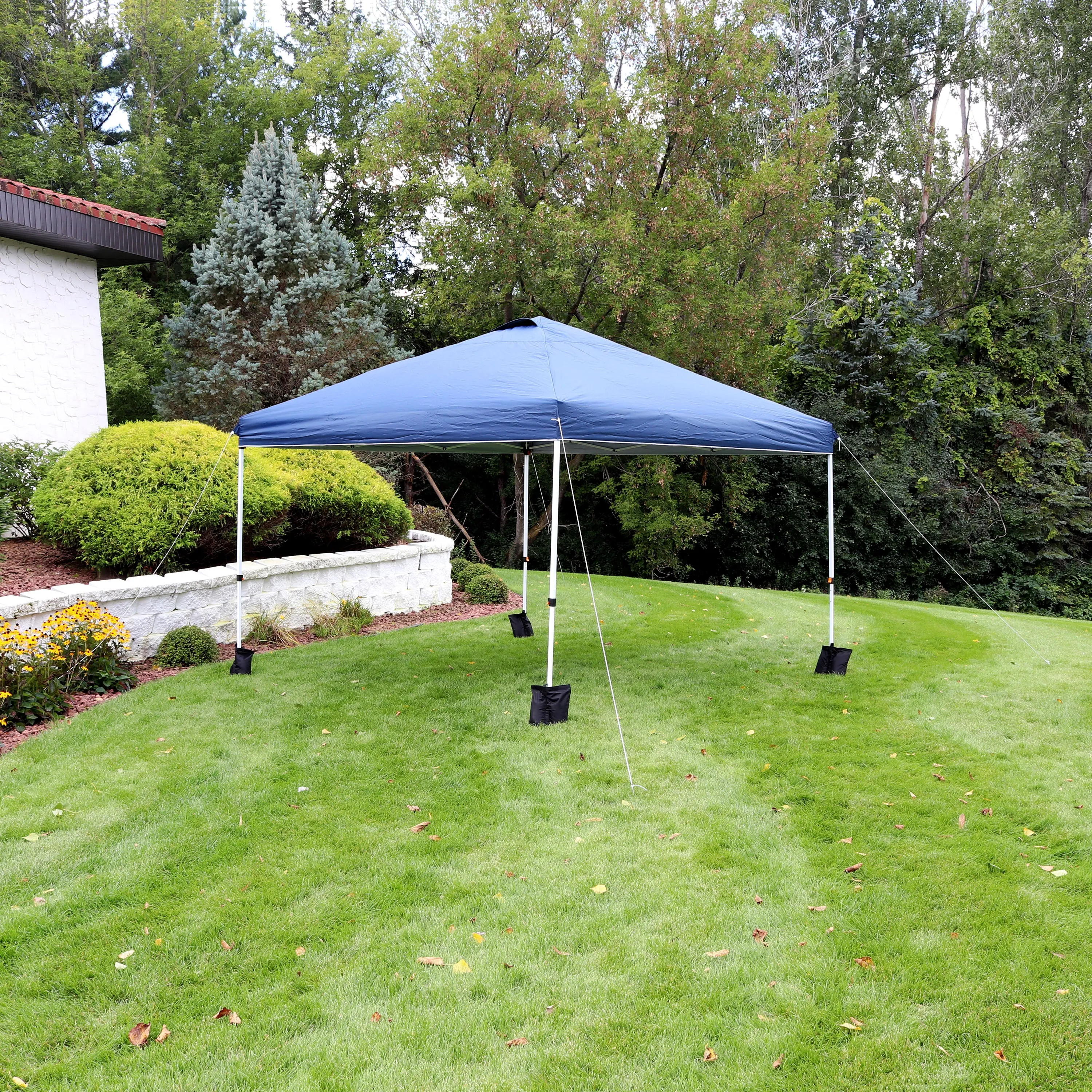 Sunnydaze Premium Pop-Up Canopy with Rolling Carry Bag and Sandbags