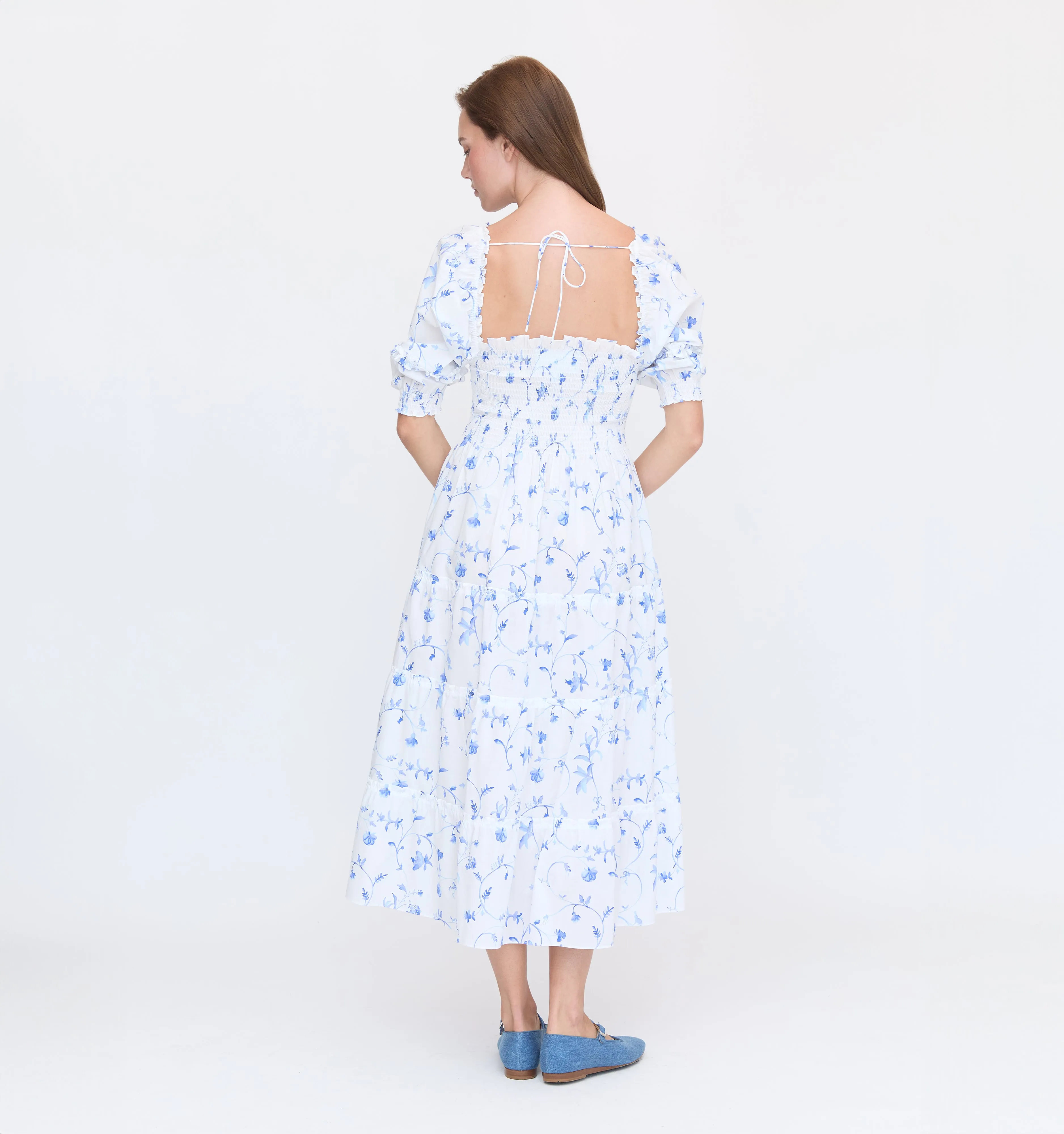 The Nesli Nap Dress - Blue Botanical