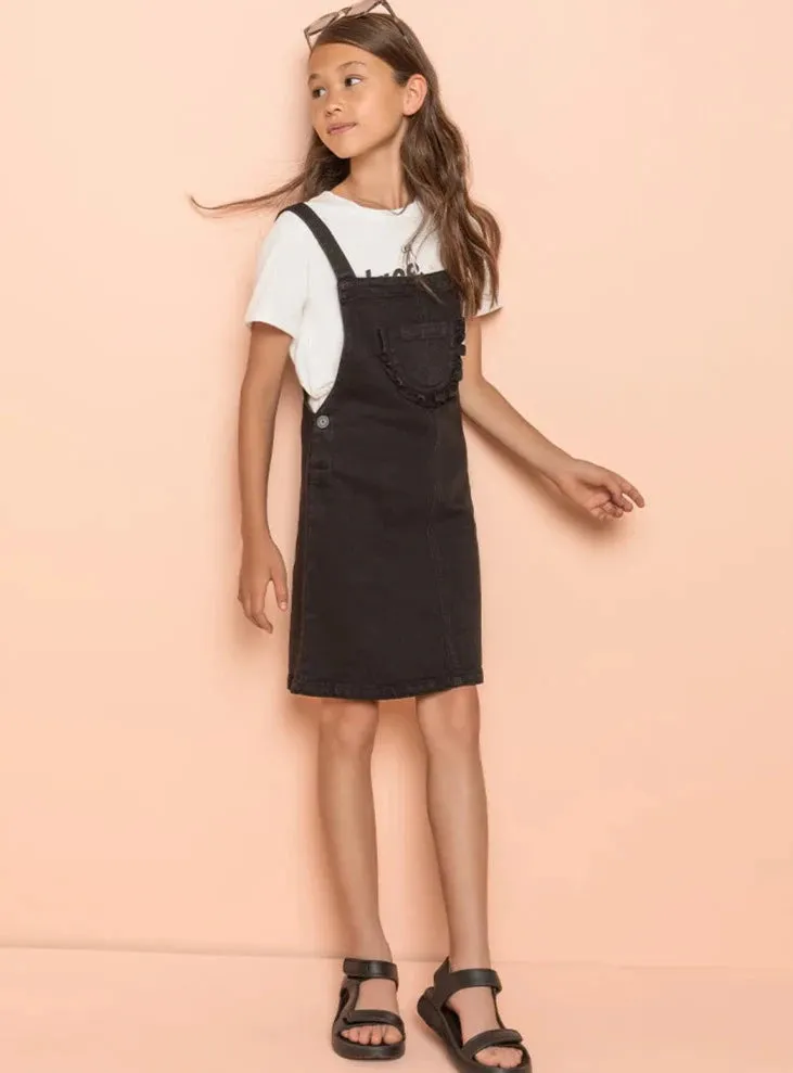 The Rink and Roll Denim Overall Dress - KIDS