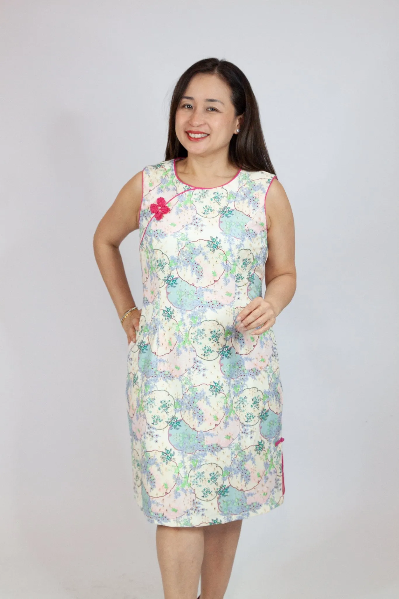 Traditional Floral Print Dress