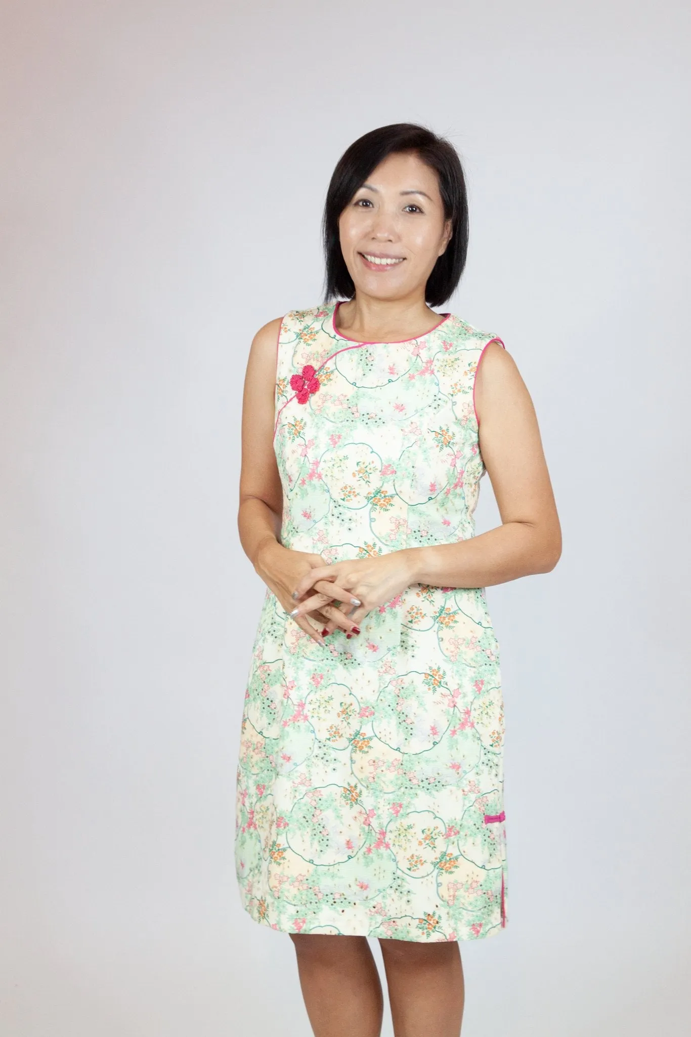 Traditional Floral Print Dress