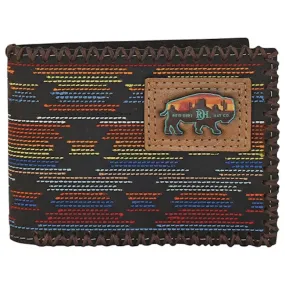 Trenditions Men's Red Dirt Hat Co Bifold Stitched Serape Wallet