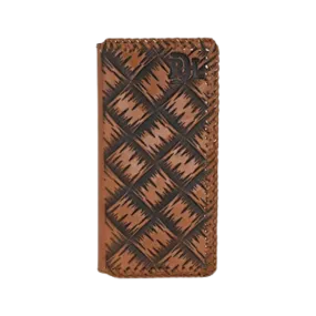 Trenditions Red Dirt Men's Basketweave Leather Wallet