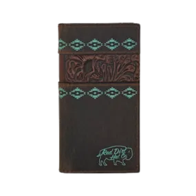 Trenditions Red Dirt Men's Tooled Turquoise Wallet