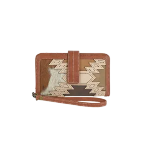 Trenditions Women's Catchfly Slim Southwest Brindle Inlay Block Wallet