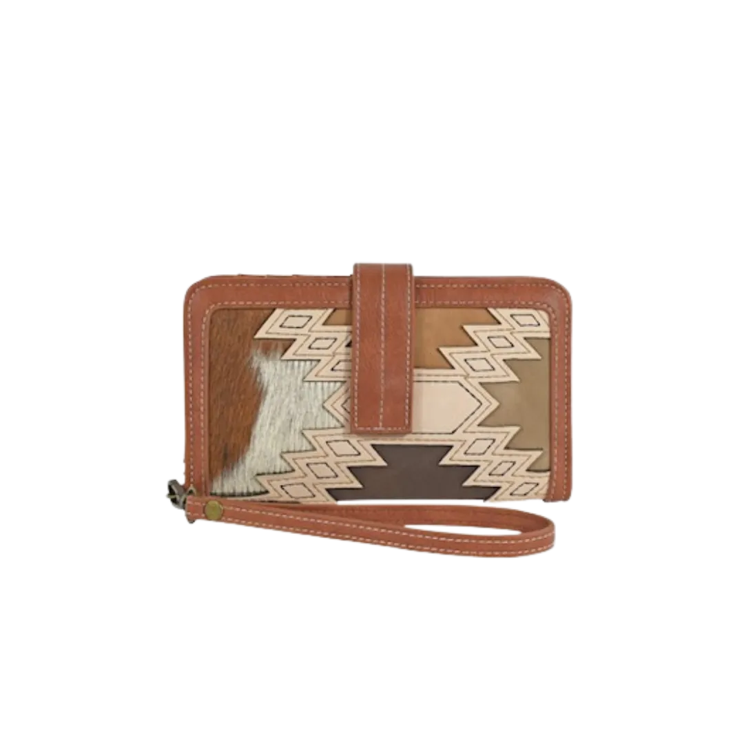 Trenditions Women's Catchfly Slim Southwest Brindle Inlay Block Wallet