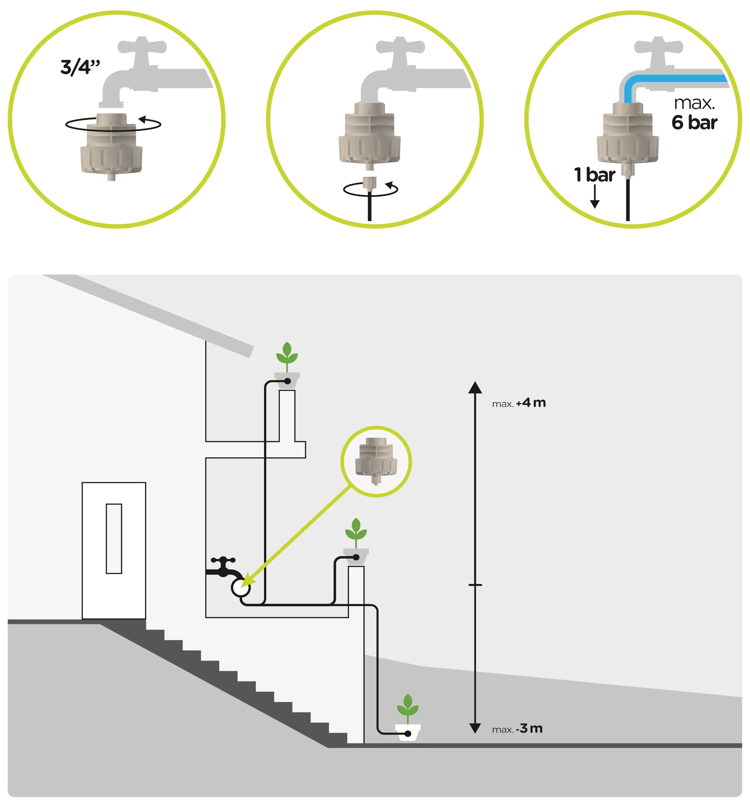 Tropf Blumat Pressure Reducer Tap Unit