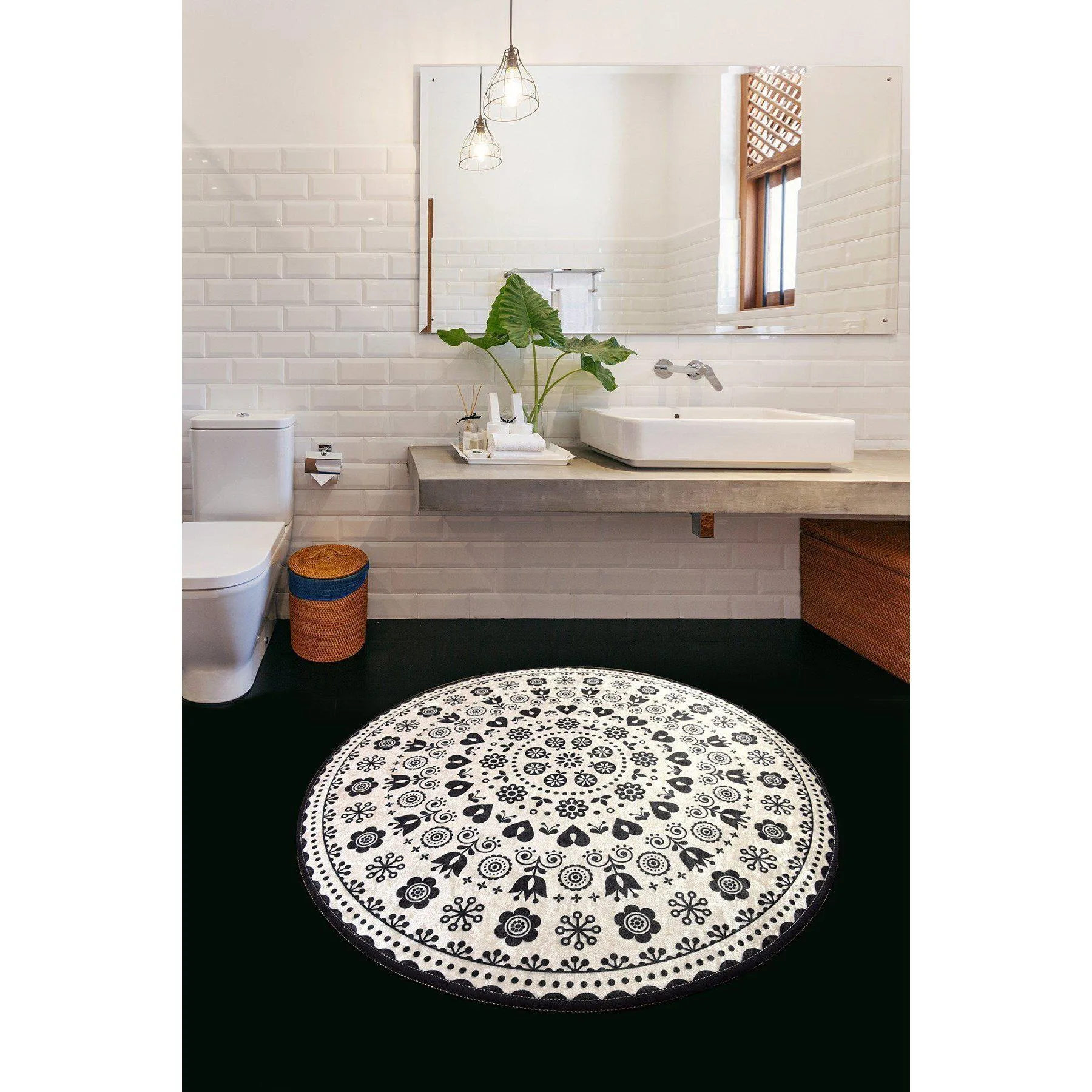 Venice - Black (140)  Bath Mat