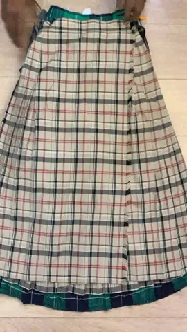 Vintage 1960s midi flared Tartan skirts & waistcoat(RX-499)