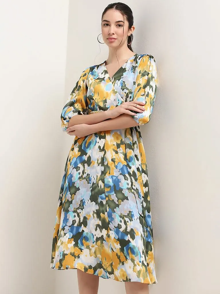 Wardrobe Multicolour Floral Print Midi Dress