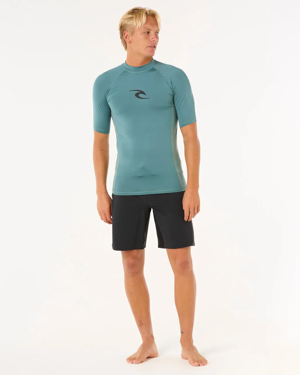 Waves UPF Perf Rash Vest in Bluestone