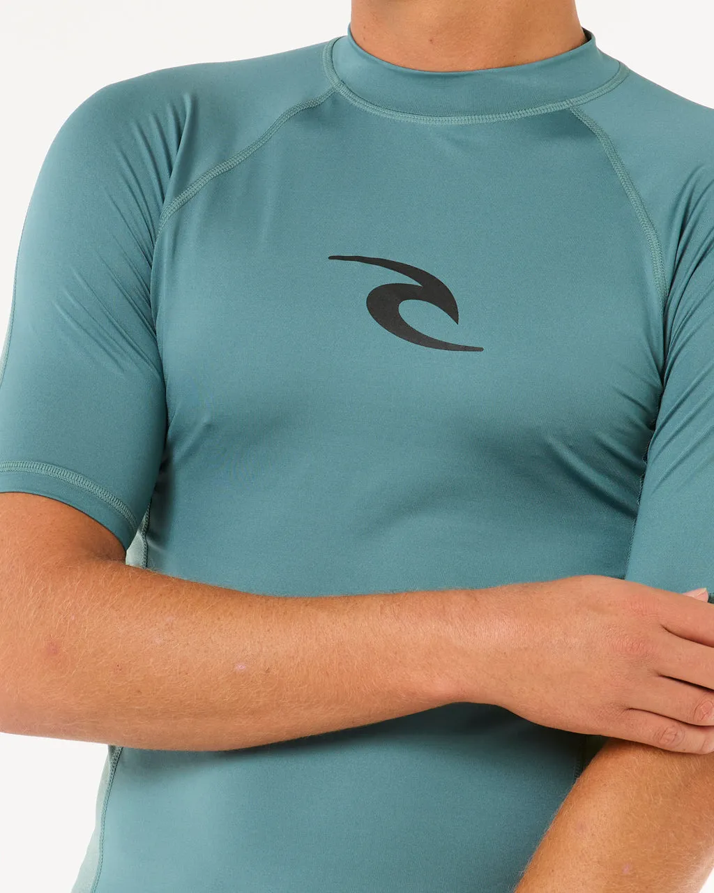 Waves UPF Perf Rash Vest in Bluestone