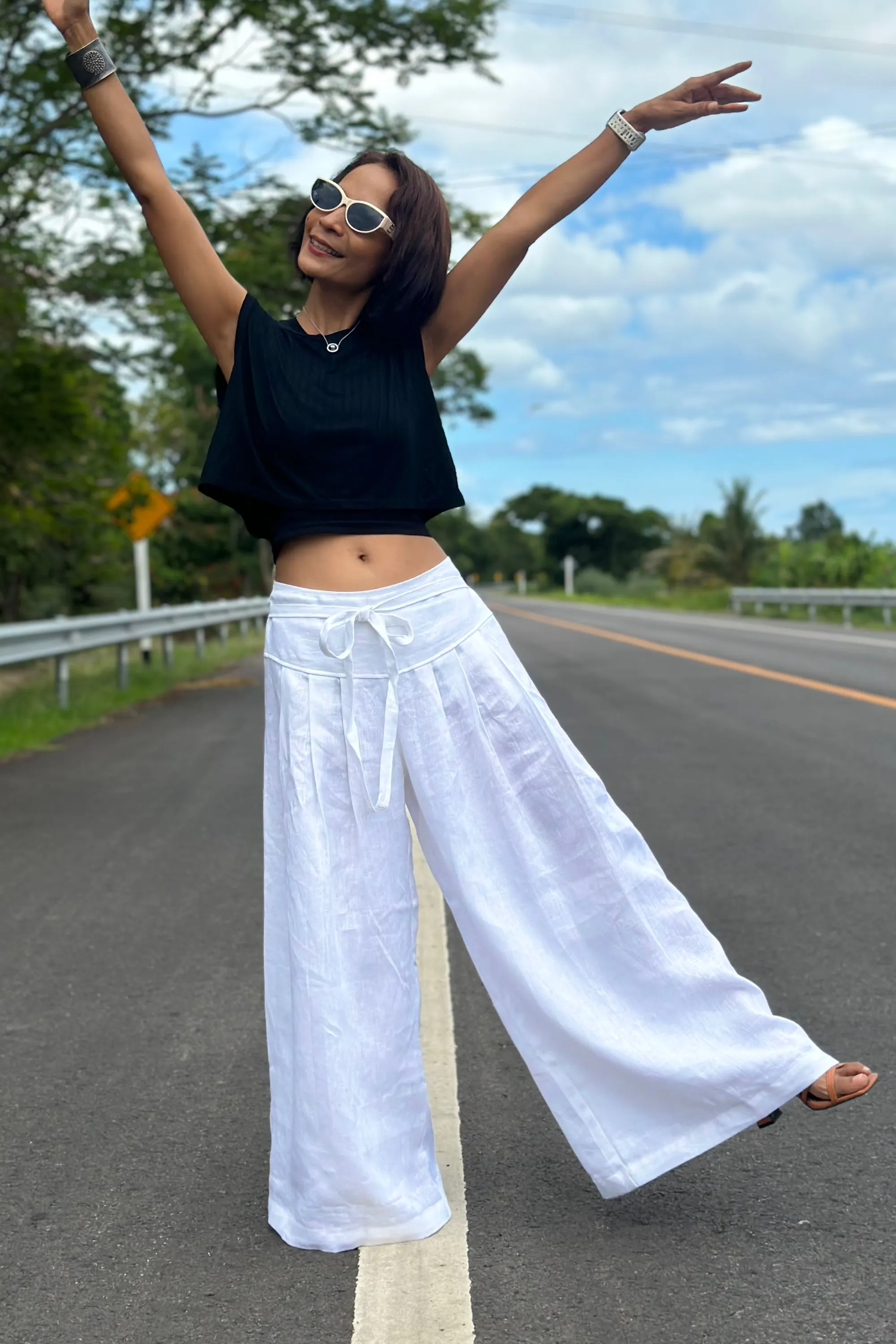 White Palazzo pants