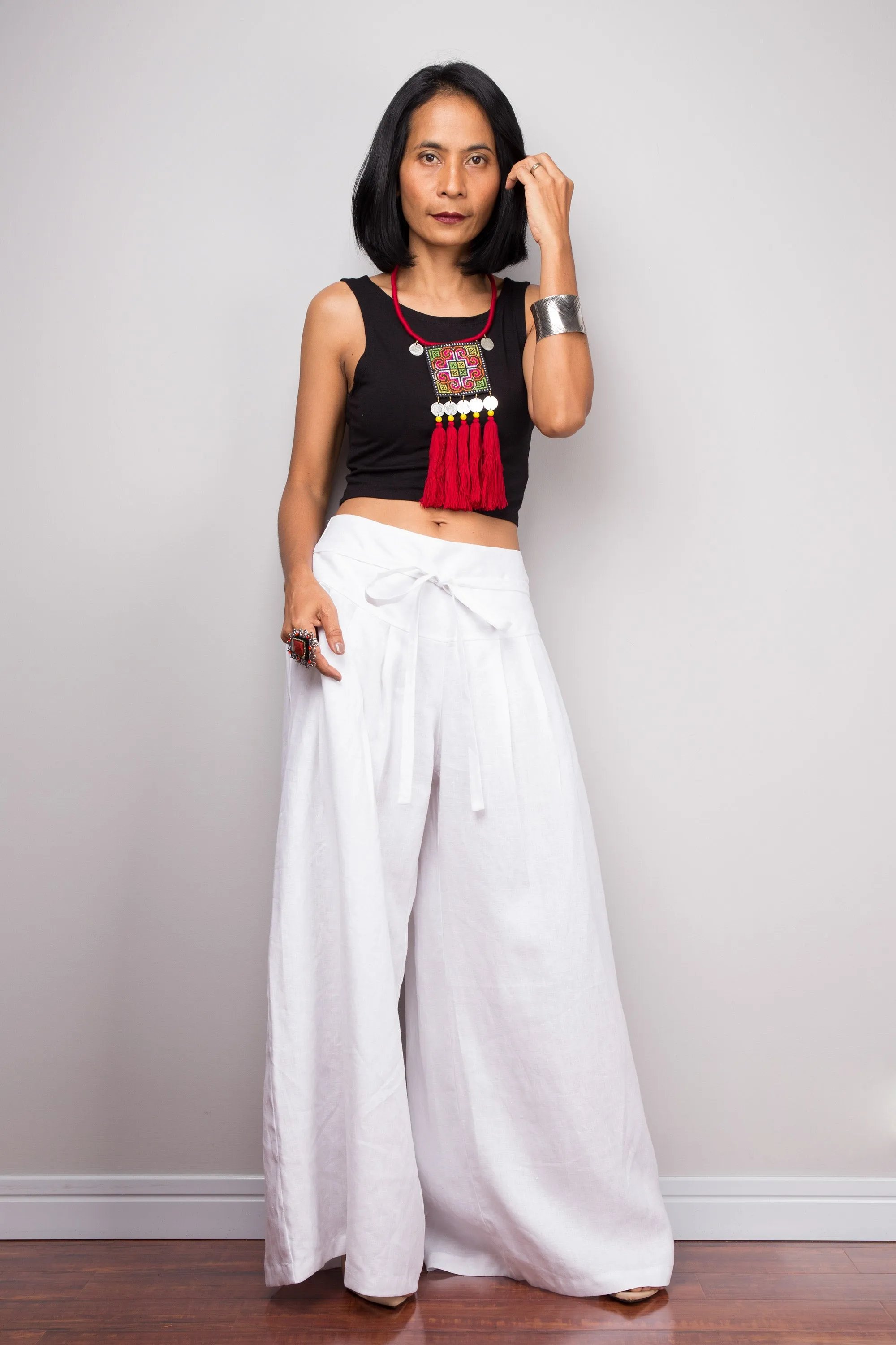 White Palazzo pants