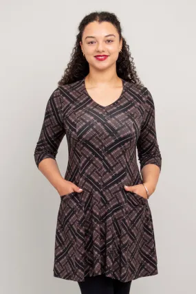 Wilma Tunic, Rich Plaid, Bamboo - Final Sale