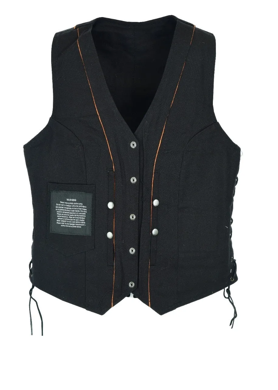 Women's Black Denim Vest