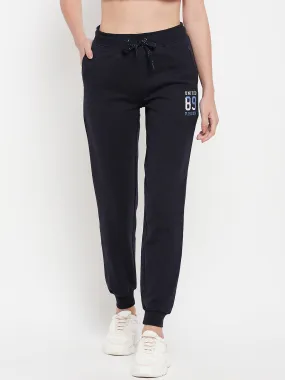 Women's Casual  Navy Blue Ankle length Mid rise Jogger Pants