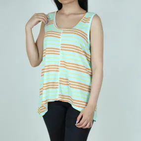 Women's Lace-Up Back Casual Top,Multi