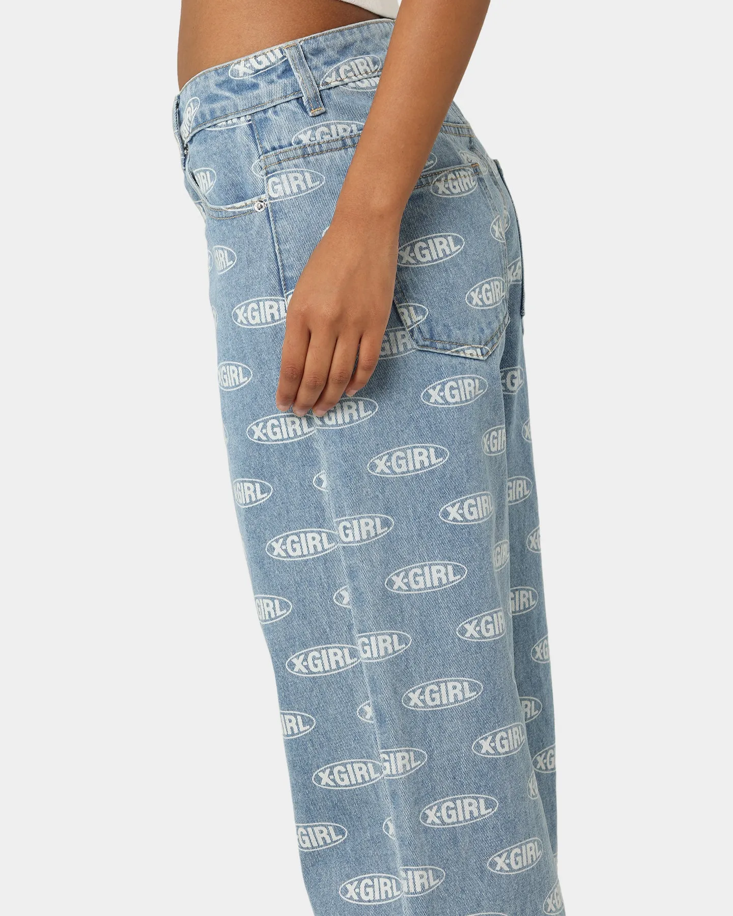 X-Girl Women's 94 Denim Pants Oval Logo